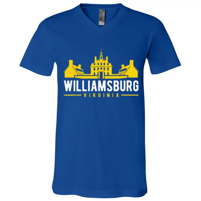 Colonial Williamsburg Virginia Design V-Neck T-Shirt