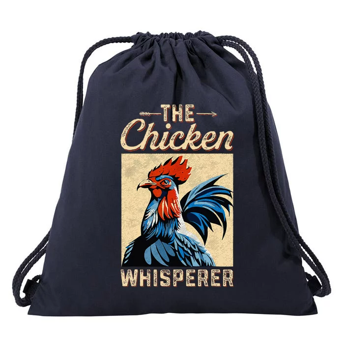 Chicken Whisperer Vintage Chicken Farming Hen Drawstring Bag