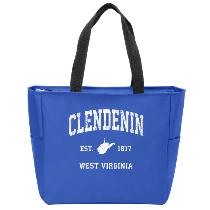 Clendenin West Virginia Wv Vintage Athletic Zip Tote Bag