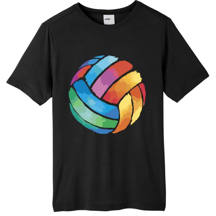 Colorful Watercolor Vollyball ChromaSoft Performance T-Shirt