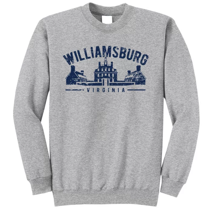 Colonial Williamsburg Virginia Vintage Distressed Style Tall Sweatshirt