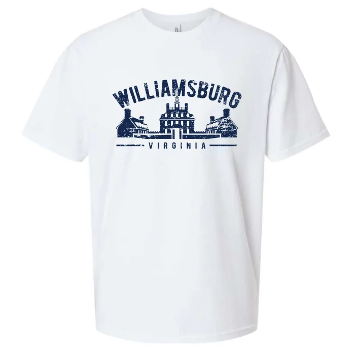 Colonial Williamsburg Virginia Vintage Distressed Style Sueded Cloud Jersey T-Shirt