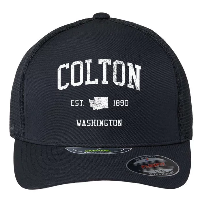 Colton WA Vintage Athletic Sports JS01 Flexfit Unipanel Trucker Cap