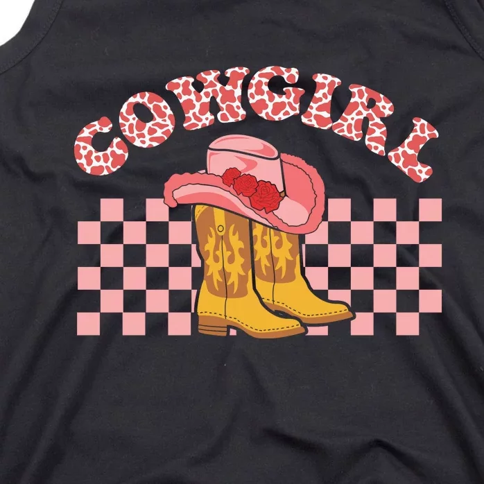 CowGirl Western Valentine Cowhide Gift For Valentine Day Tank Top