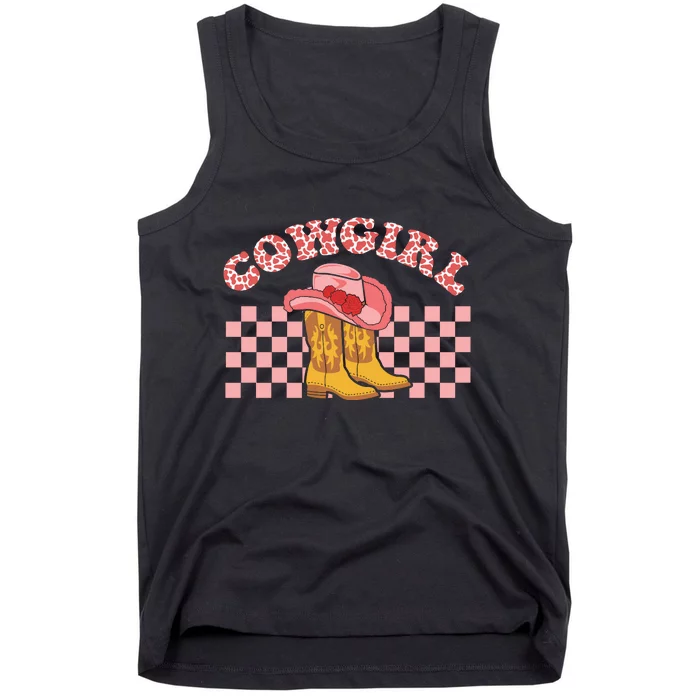 CowGirl Western Valentine Cowhide Gift For Valentine Day Tank Top