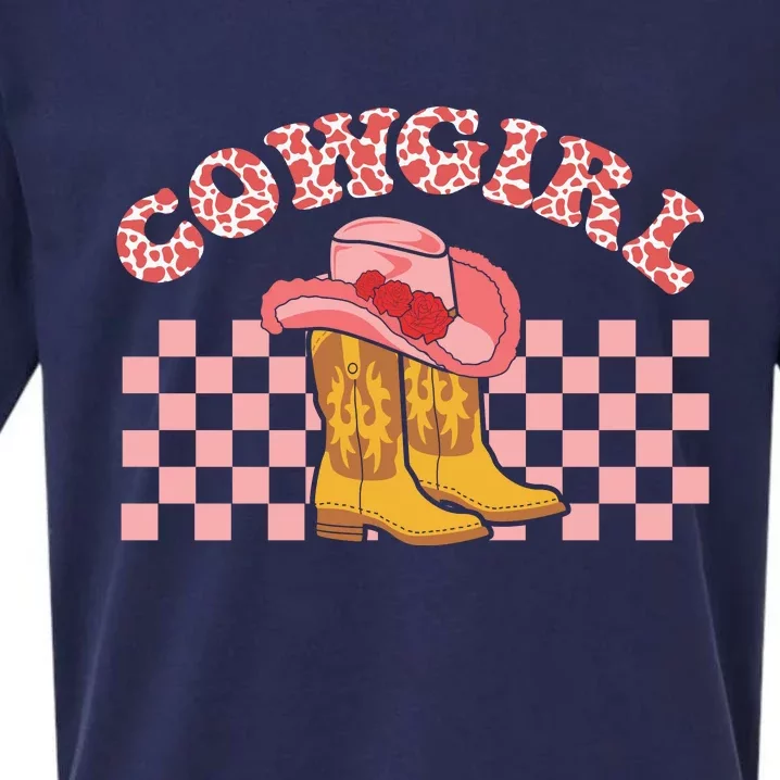 CowGirl Western Valentine Cowhide Gift For Valentine Day Sueded Cloud Jersey T-Shirt