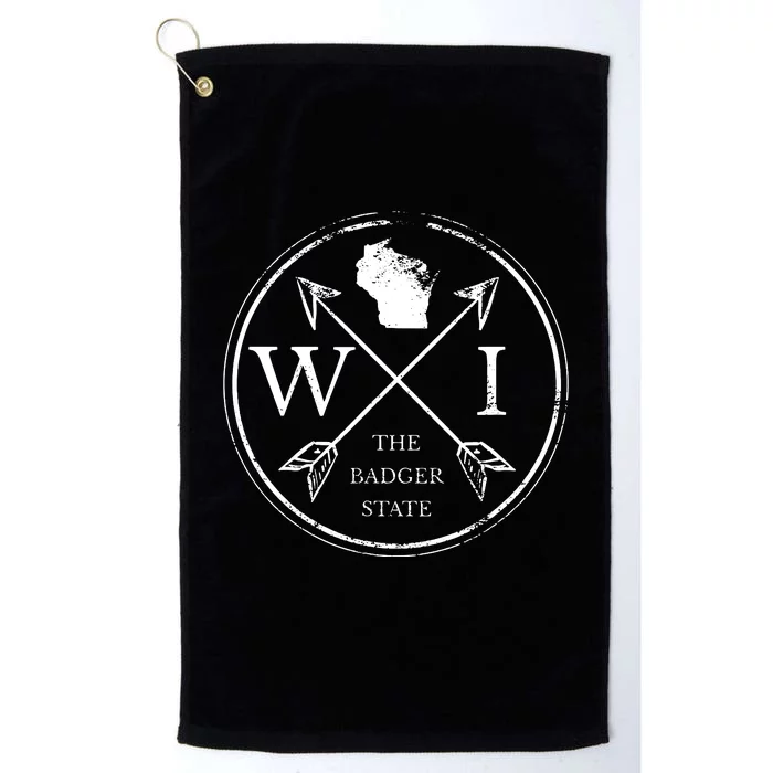 Cute Wisconsin Wi The Badger State Map Wisconsin Platinum Collection Golf Towel