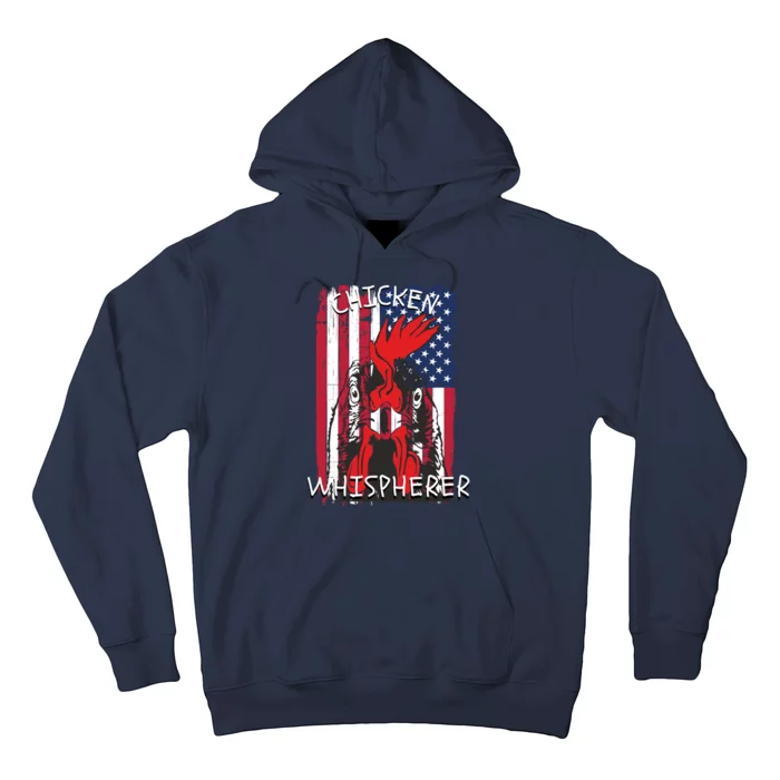 Chicken Whisperer With Grudge USA Flag, Funny Backyard Chickens Hoodie