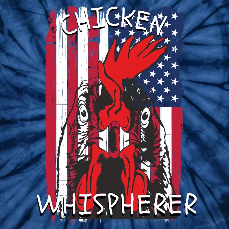 Chicken Whisperer With Grudge USA Flag, Funny Backyard Chickens Tie-Dye T-Shirt