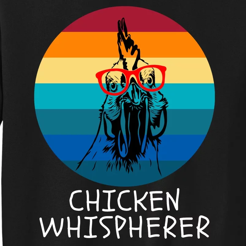 Chicken Whisperer With Retro Sunset, Funny Chicken, Farmer Sweatshirt