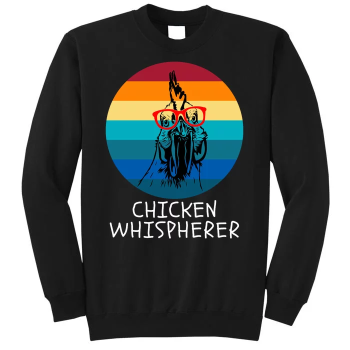 Chicken Whisperer With Retro Sunset, Funny Chicken, Farmer Sweatshirt