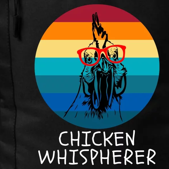 Chicken Whisperer With Retro Sunset, Funny Chicken, Farmer Daily Commute Backpack