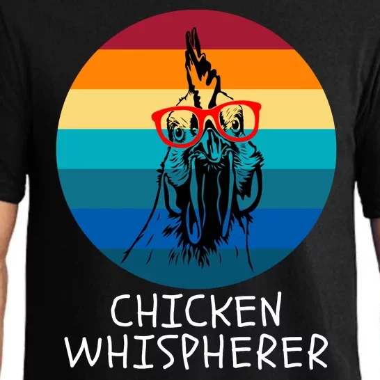 Chicken Whisperer With Retro Sunset, Funny Chicken, Farmer Pajama Set