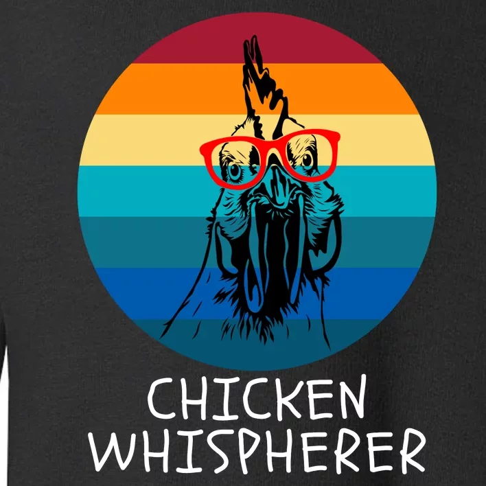 Chicken Whisperer With Retro Sunset, Funny Chicken, Farmer Toddler Sweatshirt