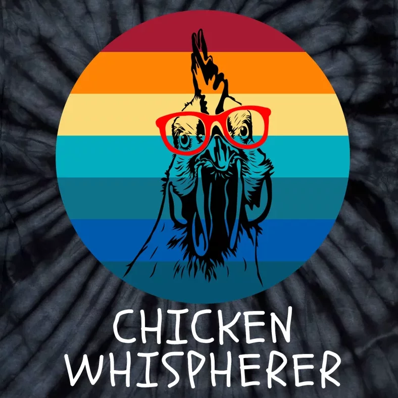 Chicken Whisperer With Retro Sunset, Funny Chicken, Farmer Tie-Dye T-Shirt