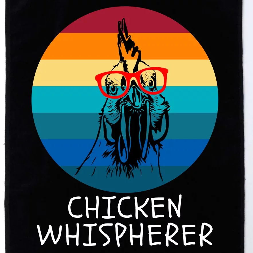 Chicken Whisperer With Retro Sunset, Funny Chicken, Farmer Platinum Collection Golf Towel