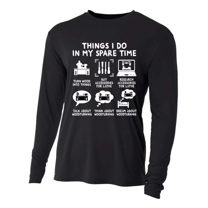 Carpentry Woodworking Woodturner Lathe Operator Woodworker Cooling Performance Long Sleeve Crew