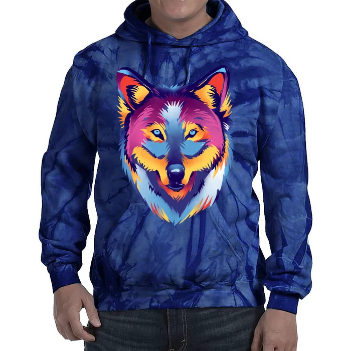 Colorful Wolf Wild Animal Tie Dye Hoodie