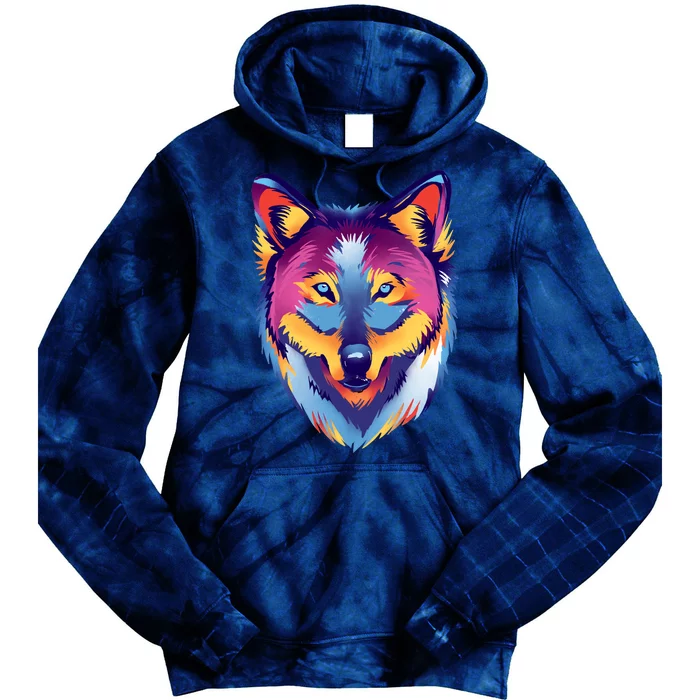 Colorful Wolf Wild Animal Tie Dye Hoodie