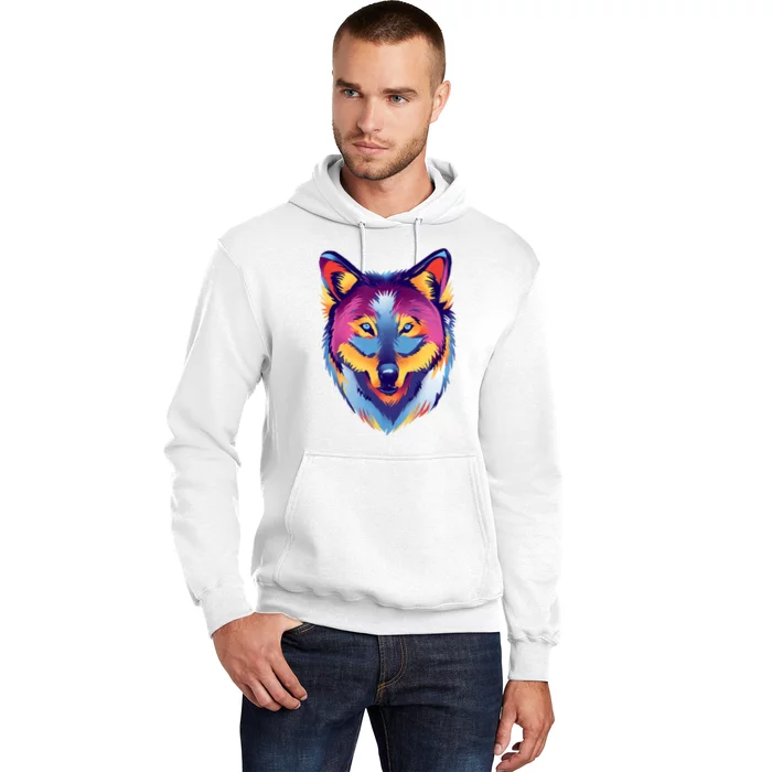 Colorful Wolf Wild Animal Hoodie