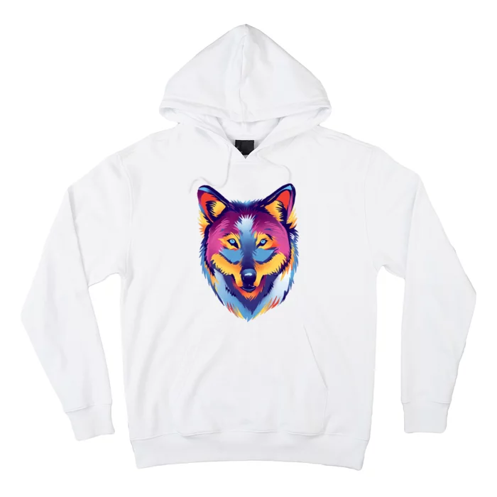 Colorful Wolf Wild Animal Hoodie