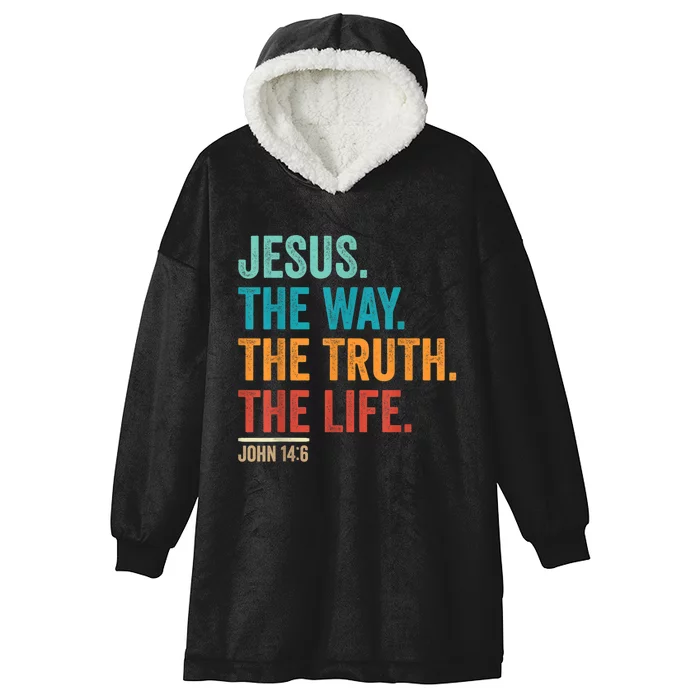 Christian Worship Women Men Jesus The Way Truth Life Hooded Wearable Blanket