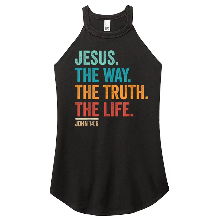 Christian Worship Women Men Jesus The Way Truth Life Women’s Perfect Tri Rocker Tank