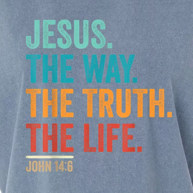 Christian Worship Women Men Jesus The Way Truth Life Garment-Dyed Women's Muscle Tee