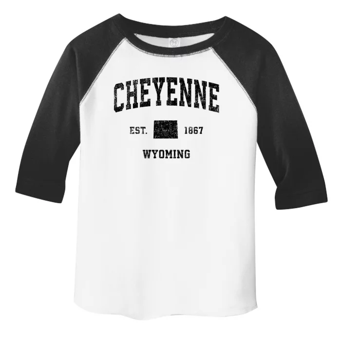 Cheyenne Wyoming Wy Vintage Sports Toddler Fine Jersey T-Shirt