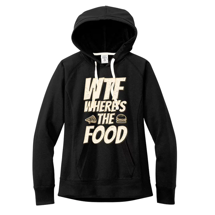 Cool Wtf Where The Food Spicy Food Lover Wine Lovers Great Gift Women's Fleece Hoodie