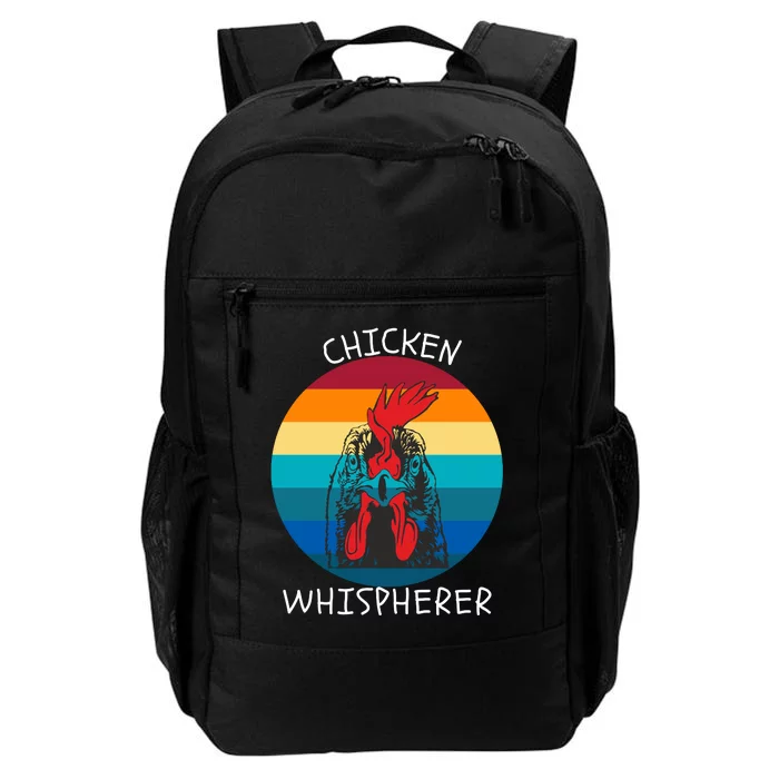 Chicken Whisperer With Retro Sunset Funny Chicken Chicken Lover Farm Animal Daily Commute Backpack