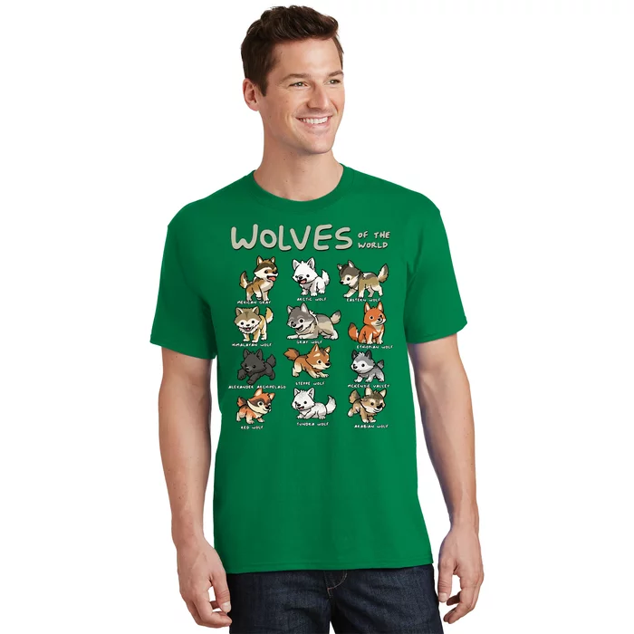 Chibi Wolf Wolves Animals Of The World Wolf Lover T-Shirt