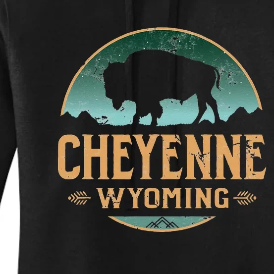 Cheyenne Wyoming WY Buffalo Bison Women's Pullover Hoodie