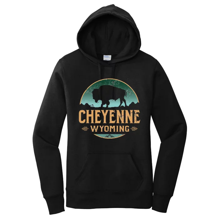 Cheyenne Wyoming WY Buffalo Bison Women's Pullover Hoodie