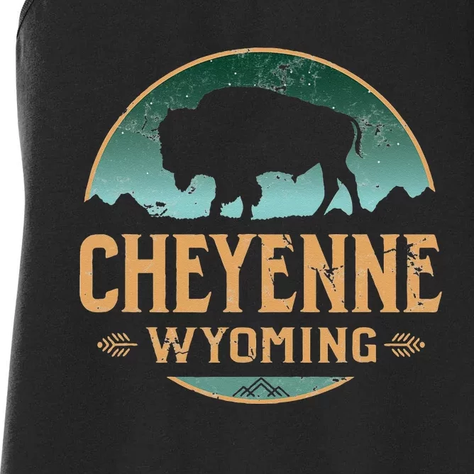 Cheyenne Wyoming WY Buffalo Bison Women's Racerback Tank