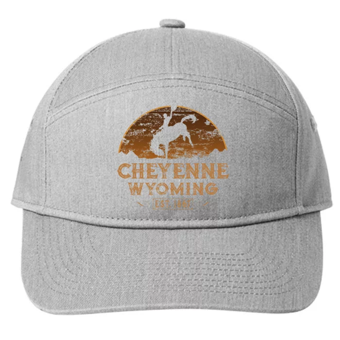 Cheyenne Wyoming WY Rodeo Cowboy 7-Panel Snapback Hat