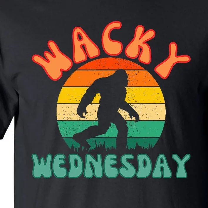 Classic Wacky Wednesday Funny Bigfoot Mismatch Tall T-Shirt