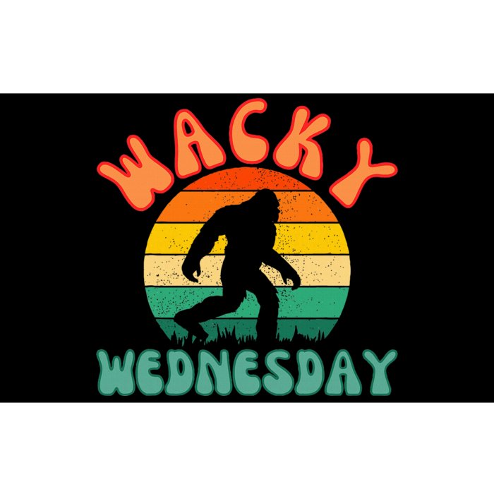 Classic Wacky Wednesday Funny Bigfoot Mismatch Bumper Sticker