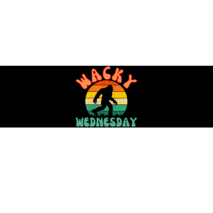 Classic Wacky Wednesday Funny Bigfoot Mismatch Bumper Sticker