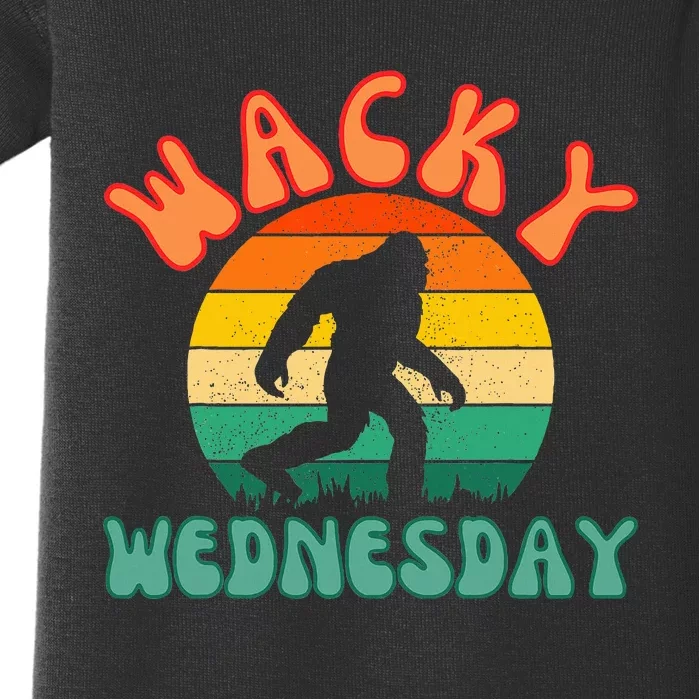 Classic Wacky Wednesday Funny Bigfoot Mismatch Baby Bodysuit