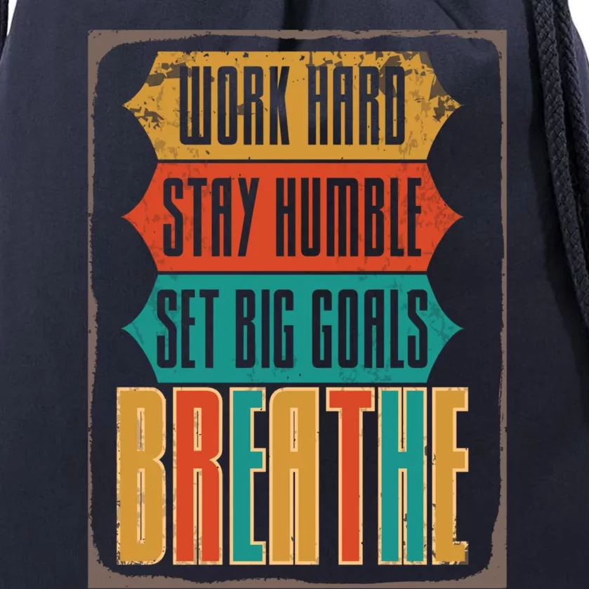 Care Week Work Hard Stay Humble Breath Respiratory Therapist Gift Drawstring Bag