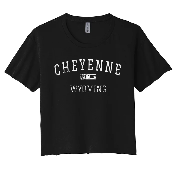 Cheyenne Wyoming Wy Vintage Women's Crop Top Tee