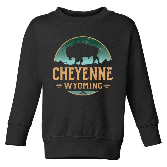 Cheyenne Wyoming WY Buffalo Bison Toddler Sweatshirt