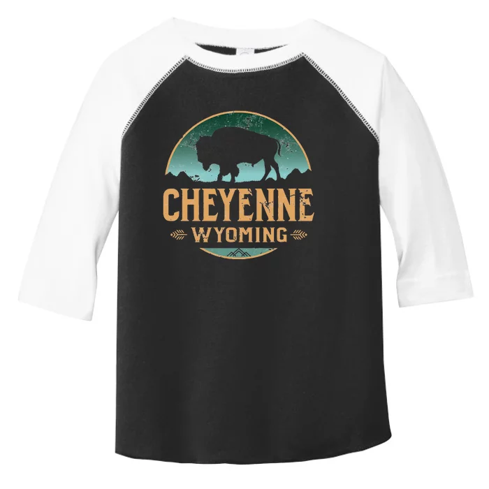 Cheyenne Wyoming WY Buffalo Bison Toddler Fine Jersey T-Shirt