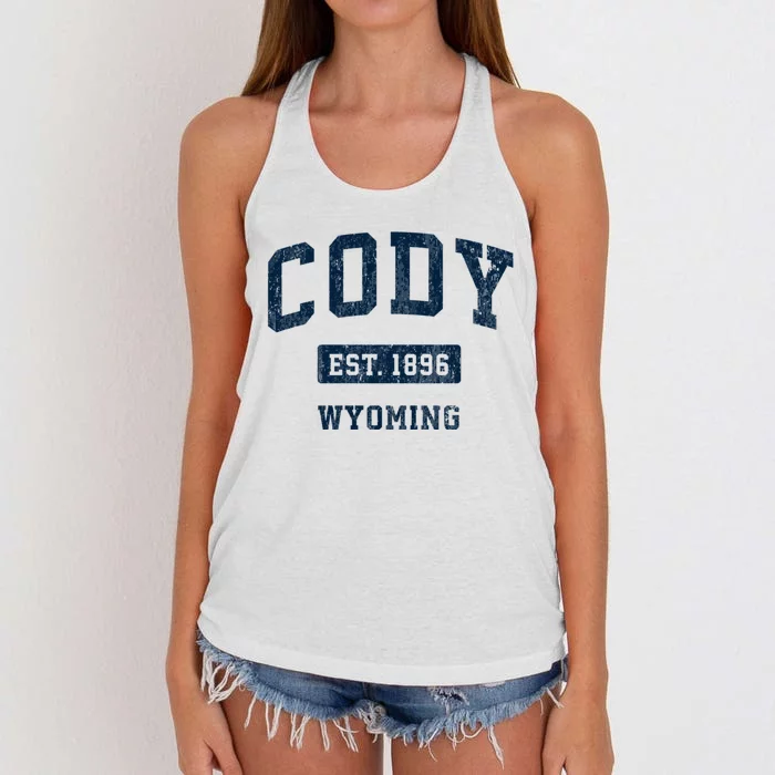 Cody Wyoming Wy Vintage Sports Established Women's Knotted Racerback Tank