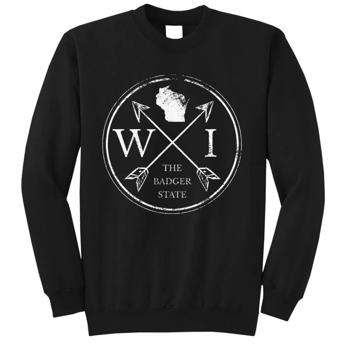 Cute Wisconsin Wi The Badger State Map Wisconsin Sweatshirt