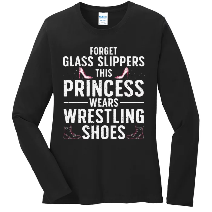 Cool Wrestling Wrestler Princess Sports Ladies Long Sleeve Shirt