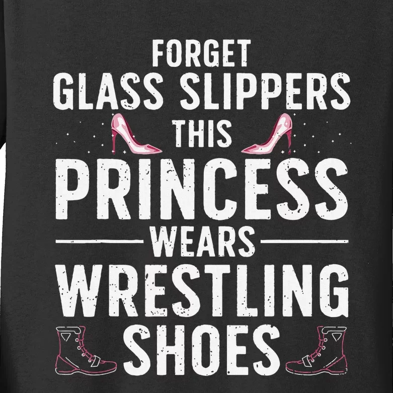 Cool Wrestling Wrestler Princess Sports Kids Long Sleeve Shirt