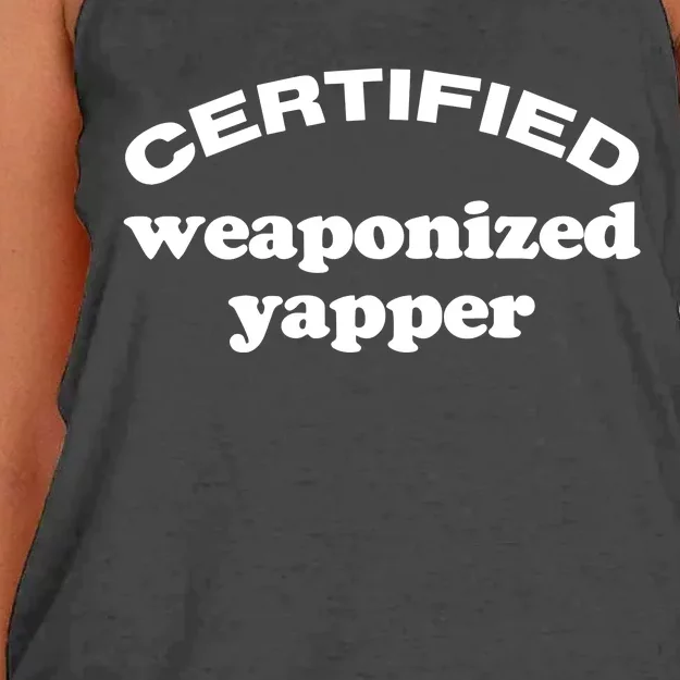 Certified Weaponized Yapper Women's Knotted Racerback Tank