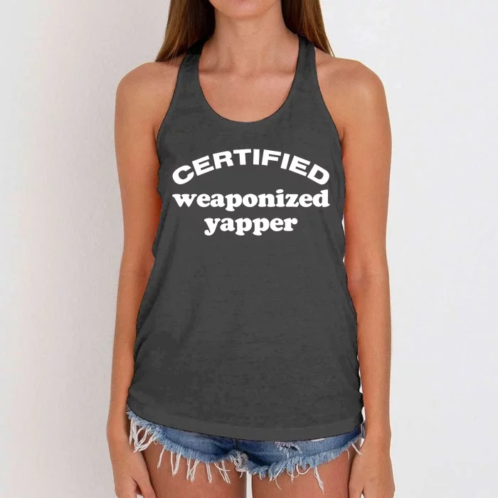 Certified Weaponized Yapper Women's Knotted Racerback Tank